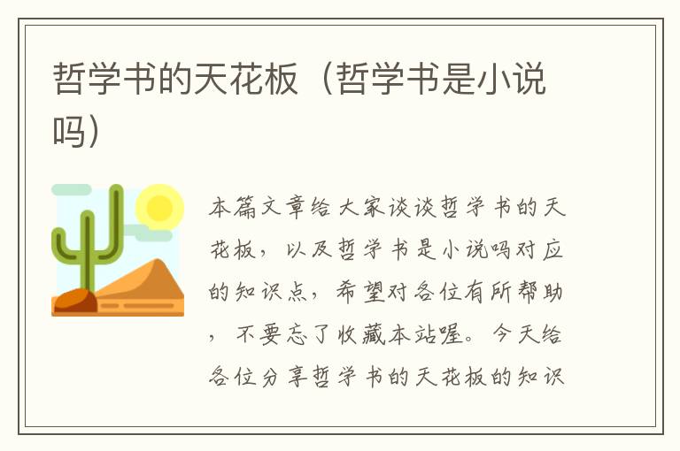 哲学书的天花板（哲学书是小说吗）